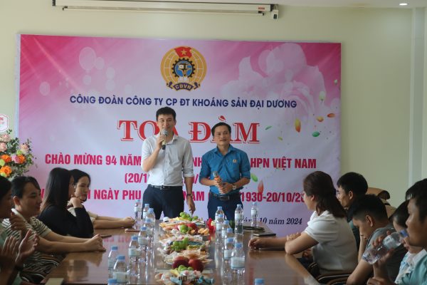 BCH công đoàn Công Ty CP ĐT Khoáng sản Đại Dương đã tổ chức buổi lễ tọa đàm Chào mừng ngày phụ nữ Việt Nam 20/10